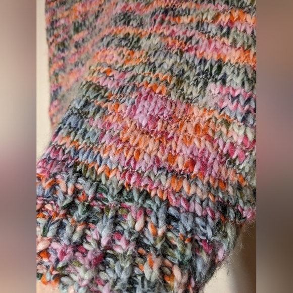 Wild fable multicolor space dye cropped oversized turtleneck pullover sweater - Picture 9 of 15